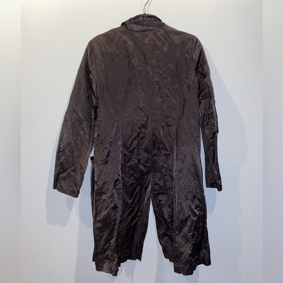 Eileen Fisher Crinkle Metallic Knee-length Coat - Picture 10 of 10